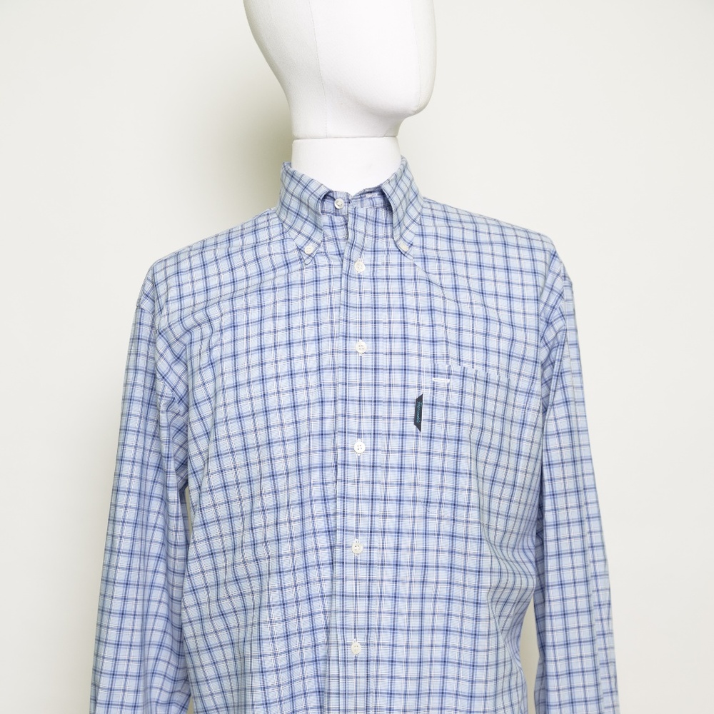Faconnable Men’s Dress Large shirt Blue And White